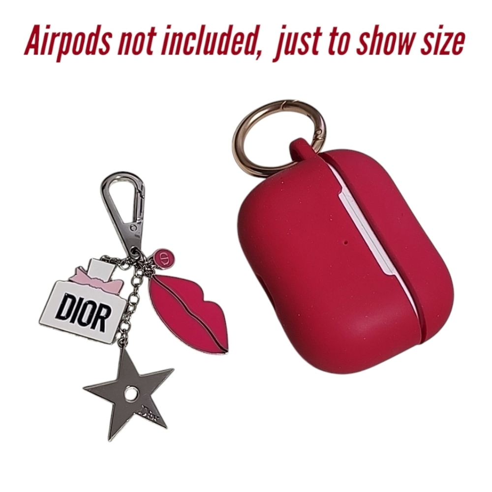 DIOR Purse Bag Charm Keychain Key FOB Miss Dior Bottle Logo Star Kiss Dust Bag - Picture 5 of 16